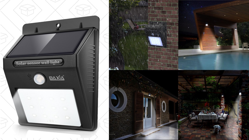 BAXIA Waterproof Motion-Sensing Solar LED Light, $5 with code JEKL9Q9X